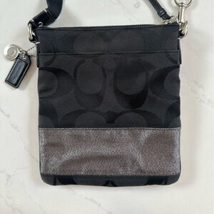 Coach Black Crossbody with Silver Hardware